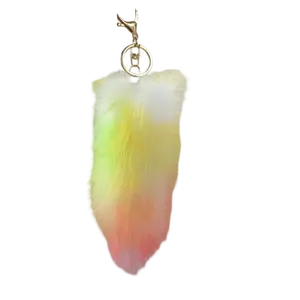 Lucky Tail Self Keychain (Mellow Yellow) tail  charm raccoon tail keychain tail  charm