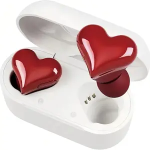 Heart-Shaped Noise-Canceling In-Ear Gaming Headphones, LED Touch, Wireless Bluetooth-compatible 5.3, Ipx4 Waterproof, Durable PC Abs Material, Clear Calls