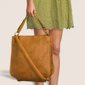 Ampere Creations the Virginia Classic Vegan Adjustable Crossbody Tote Bag