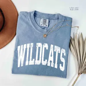Comfort Colors Wildcats T Shirt, Vintage Wildcats Mascot Shirt, Wildcats Team Shirt, Wildcats School Spirit Tee, Retro Wildcats T-shirts