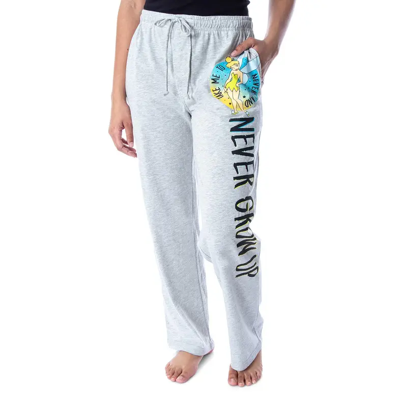 Disney Women's Tinker Bell Never Grow Up Soft Touch Cotton Pajama Pants