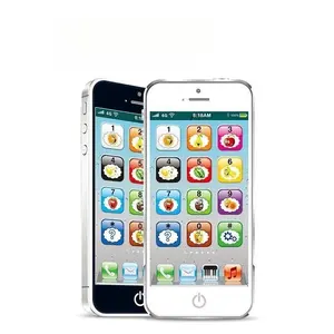 Children's Mobile Phone Toy Early Education Intellectual Development Touch Screen Simulated Telephone Rechargeable English Learning Machine Dazzling Lights Toy for Toddler Baby Kids Boys Girls Interactivebaby items Portable toddler gifts baby shower gift