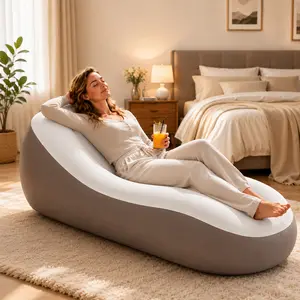 Ergonomic Inflatable Sofa Chair for Adults - Ultra Comfort, 330 lbs Support, Portable Air Couch for Home, Backyard
