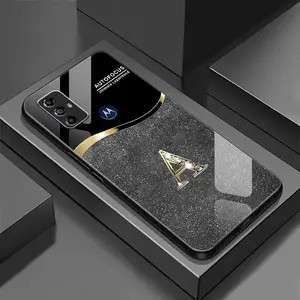 Suitable for [Motorola Moto G Power (2022)] New high-end flashing letter glass mobile phone case New business simple metal paint electroplated glass mobile phone case Affordable anti-fall and anti-fingerprint-888