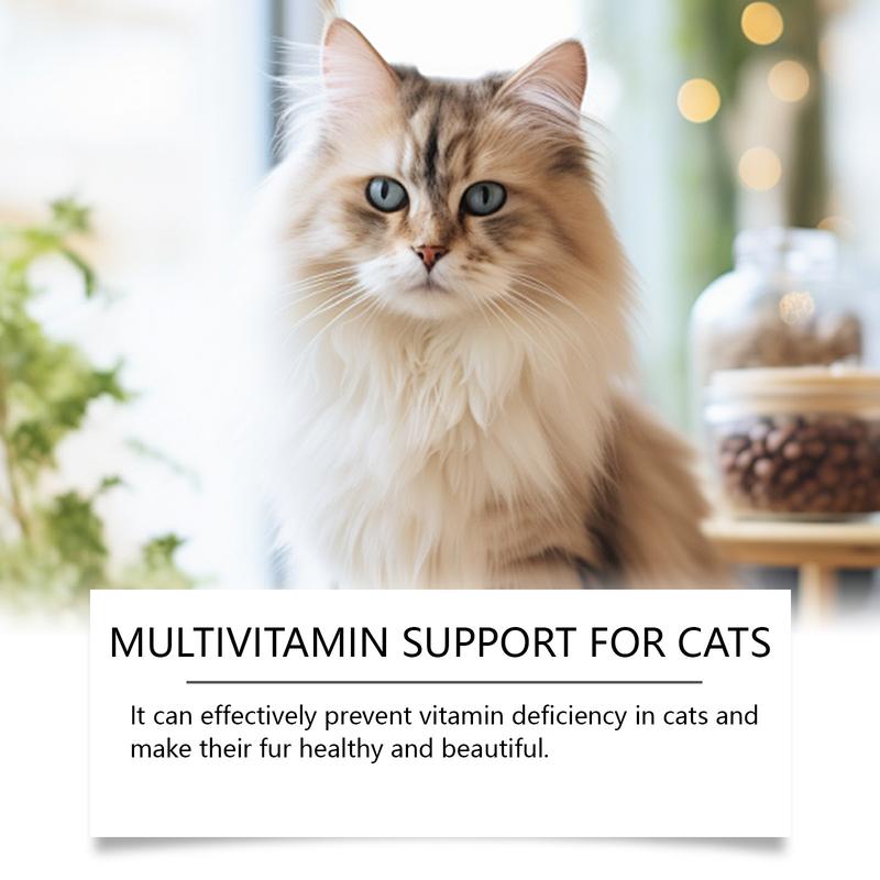 Pet cat multivitamin tablets - Cat vitamin and mineral nutritional supplementlitter pellets, spray, litter tray, litter box, removal