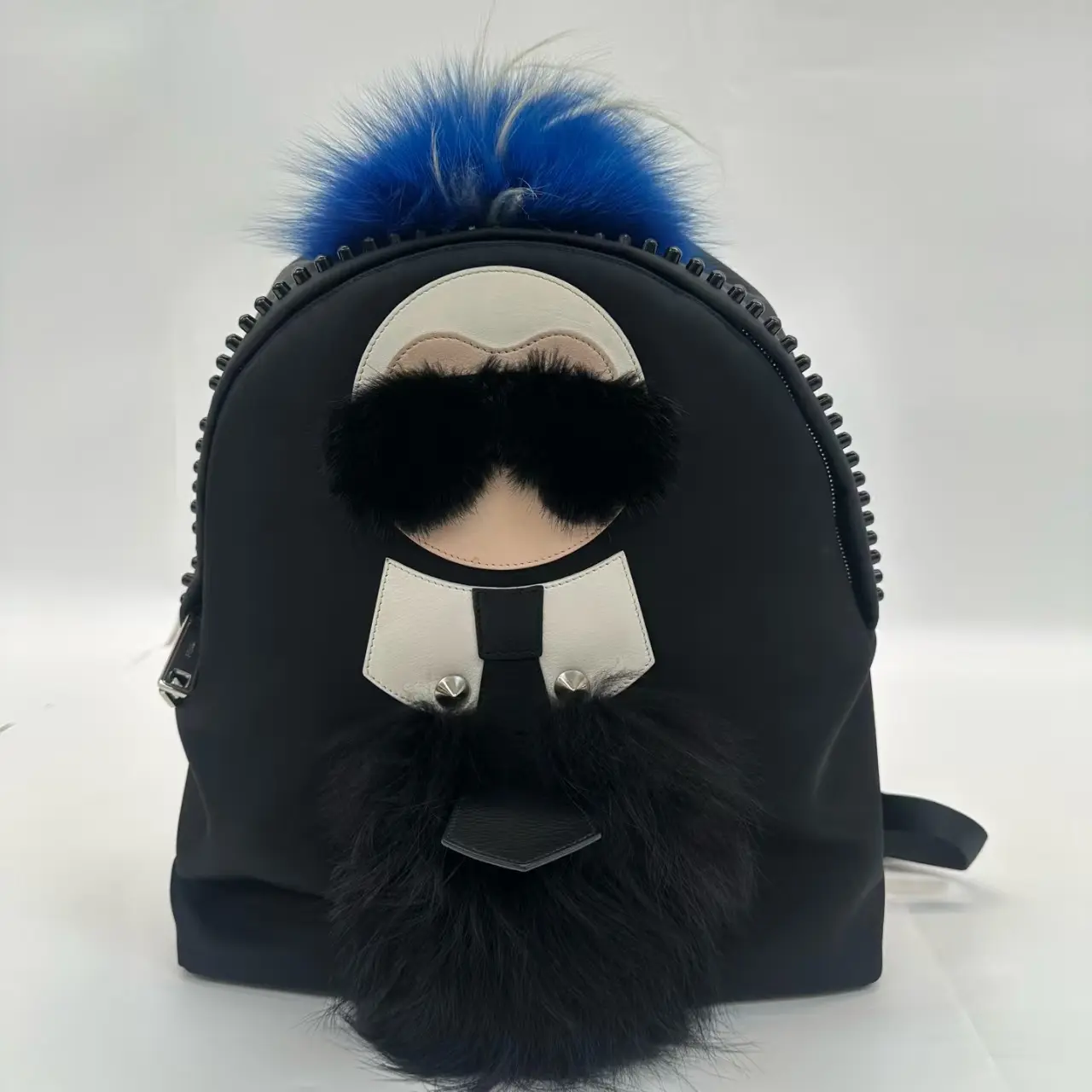 Pre-owned FENDI Karl Lagerfeld Plush Backpack N24420501