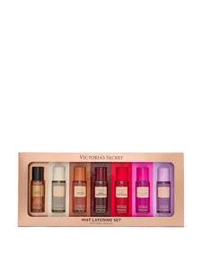 Victoria's Secret 7-Piece Fragrance Mist Layering Gift Set with Bare Vanilla