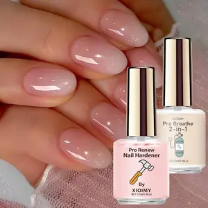 Two Quick-Dry Nail Strengthening Set 12ML, Manicure, Odorless Water-Based, & Milk, Helps Relieve Fragile Nails, Natural Drying, Long-Lasting Shine, Nail Strengthening Serum