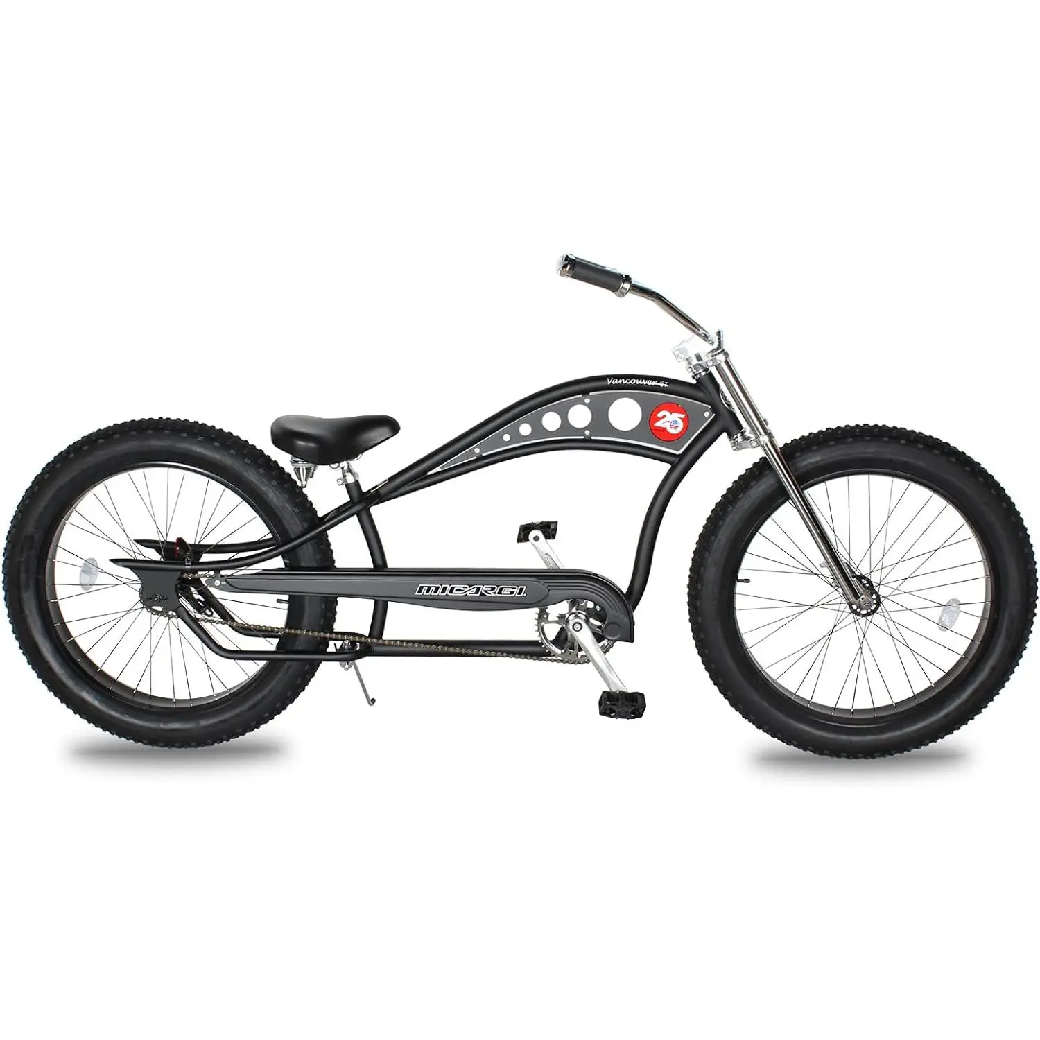 MICARGI 26" 7/GT7 Speed Bicycles Vancouver Stretch Cruiser Bikes, Hi-Ten Steel Frame for Adult Women Men,Multiple Colors lowrider bikes