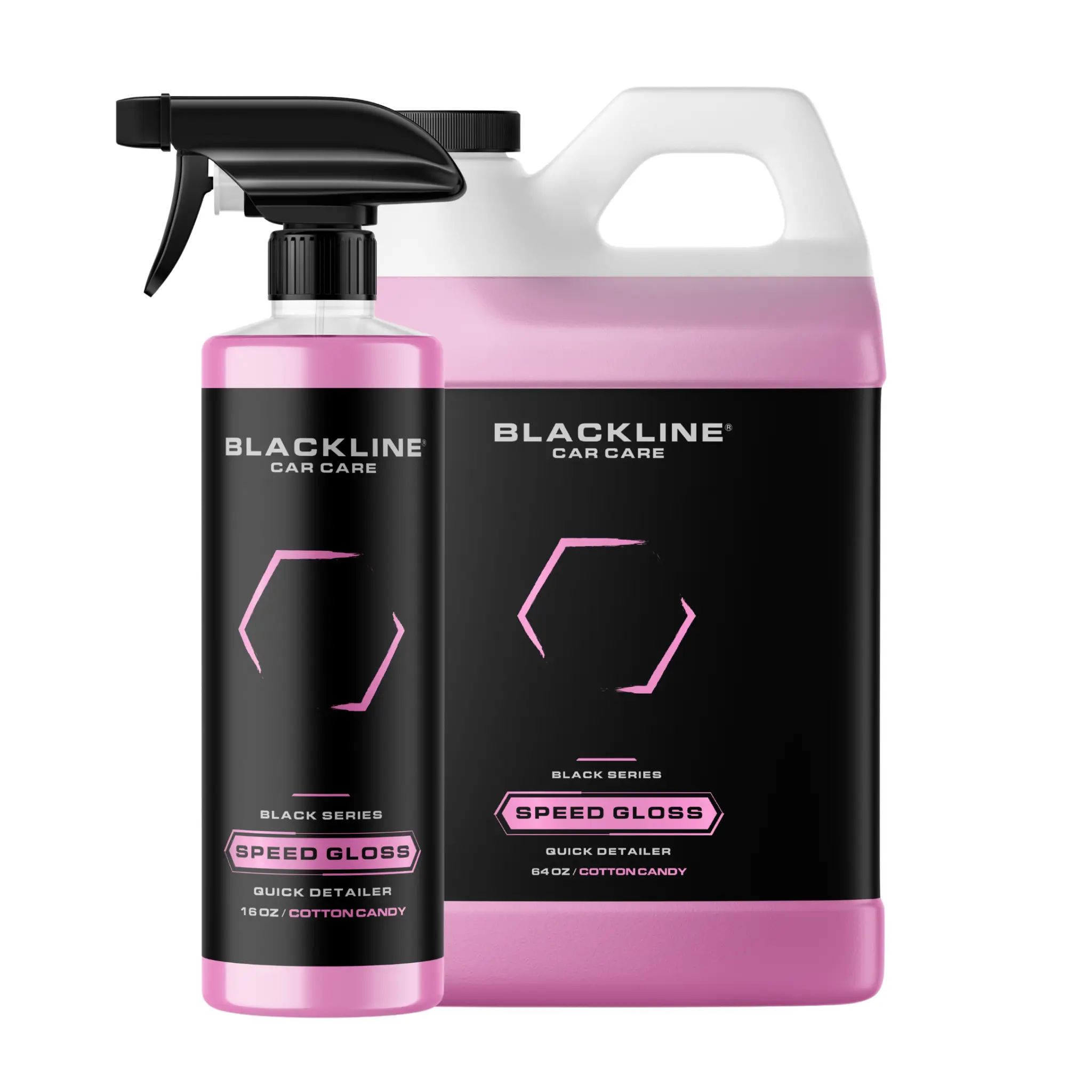 BLACKLINE Speed Gloss Quick Detailer 16 oz Cotton Candy Scented 2% Ceramic for Deep Shine and Hydrophobic Protection, Quick Touch-Up Formula