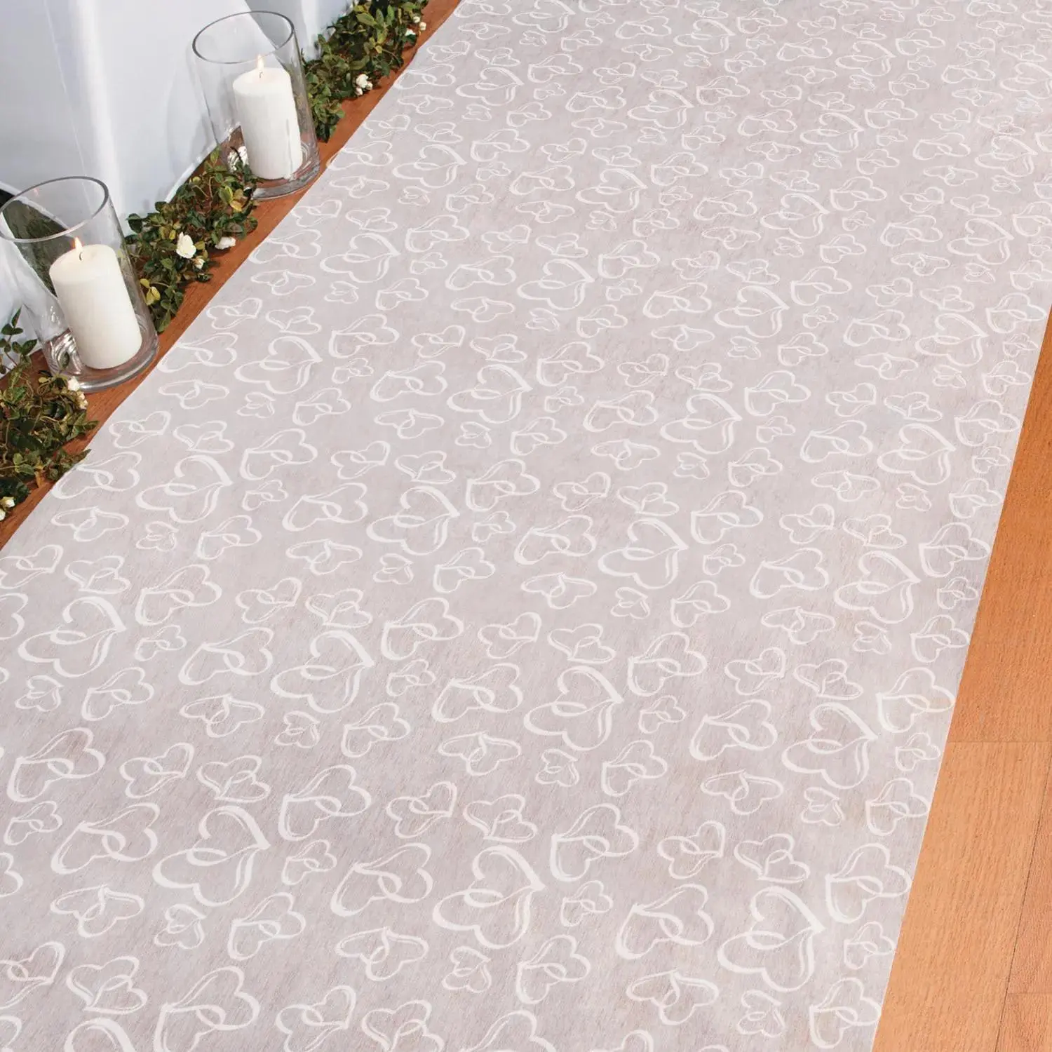 3 ft. x 100 ft. Two Hearts Wedding Aisle Runner