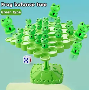 Happy Learning Frog Balance Tree Board Game - Interactive Family Puzzle Toy for Attention Training, Multi-Level Challenge and Durable Plastic Material, Christmas Gift, Birthday Present