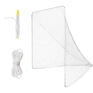 1/2pcs 4/5/6mm 6'x6'x7' Heavy Duty Lacrosse Goal Net With 1/2xrandom Color Installation Tool And 2/4x49ft Lacing Rope Replacement For Practice,competition