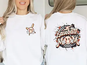 Personalize BaseBall Mom, Smiley Face, Custom DTF, Ready For Press Heat Transfers, DTF Transfer Ready To Press, Mom Dtf Transfers Dtf288, Men's Clothing, Shirts & Tees, T-Shirts, Graphic Tees, Gift for Him, Gift for Her