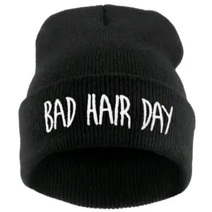 Bad Hair Day Knit Sweater Beanie Hat for Men and Women - Ultimate Comfort and Warmth
