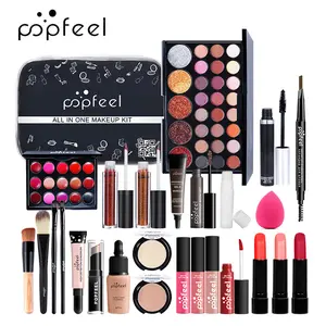 Beginner Cosmetics Makeup Set Complete Combination Novice Student Light Makeup Gift Box Eyeshadow Palette Kit001# makeup bundle box makeup set kit