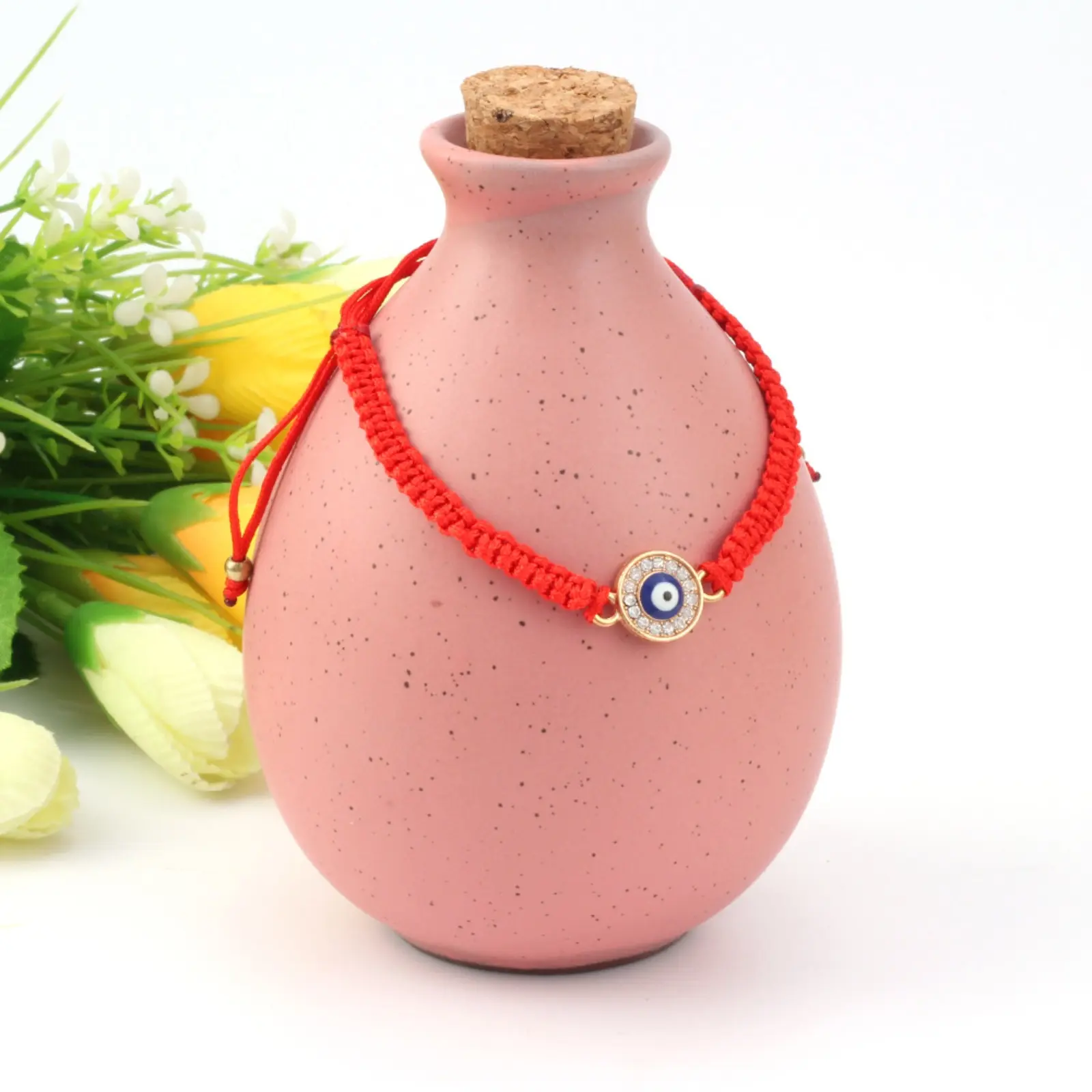 Lucky Hand-Woven Rope Couple Bracelets — Men's Blue Turkish Evil Eye Braided Amulet Bracelet and Women's Stylish Bracelet