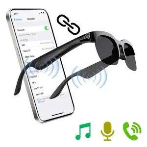 Smart Glasses Bluetooth Sunglasses for Men Women, UV Protection Wireless Audio Glasses for Driving Cycling, UV Protection, Sports Outdoor Use, Wireless USB PD Charging, Lithium Batteries Included, Multifunctional Audio Sunglasses
