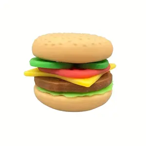 Realistic Burger DIY Stress Relief Toy Tpr Combination Set, Squeeze Fun Venting Playset, Non-Food Toy, Not Edible