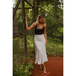 Ecru Jeanne Polka Dot Skirt