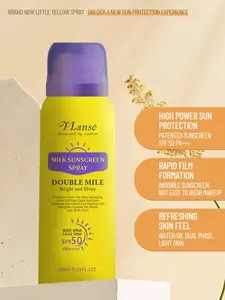 WEl LANS Sunscreen Spray for Faceand Body, Broad Spectrm SPF50Sunscreen, Water ResistantandBiodegradable, 3.31fl. 0z. Bottle