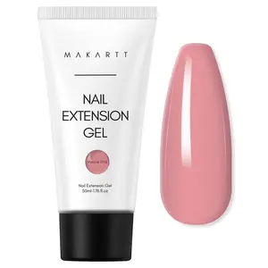 Makartt Poly Nail Gel-50ML Gel Builder-Elegant Pink Color for Nail Extension Strengthener 3D Diy,Resistent Hard Gel Manicure Nail Art Home-Mauve Pink Nail Care Nail Polish ,not include nail form