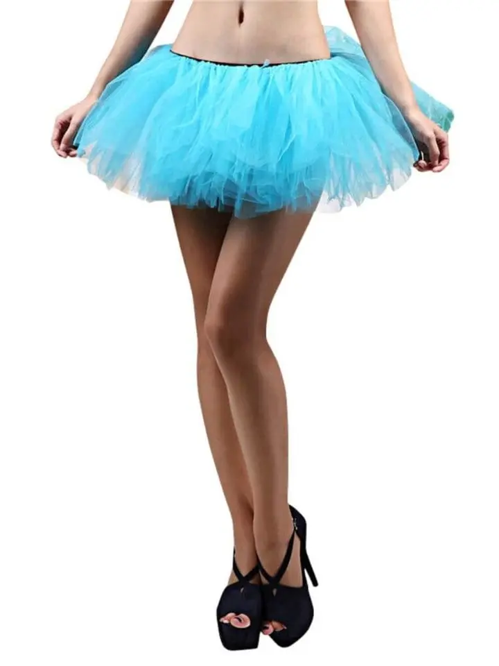 Turquoise Blue - 5 Layer Tutu Skirt for Running, Dress-Up, Costumes