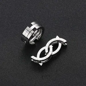 Kissing fish boy ring personality titanium steel deformable multifunctional ring ladies non-fading jewelry party birthday gift jewelry