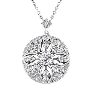 Moissanite  925 Sterling Silver Necklace for Women Jewelry Birthday Christmas Gifts Size 18 Inches Ct 1.65