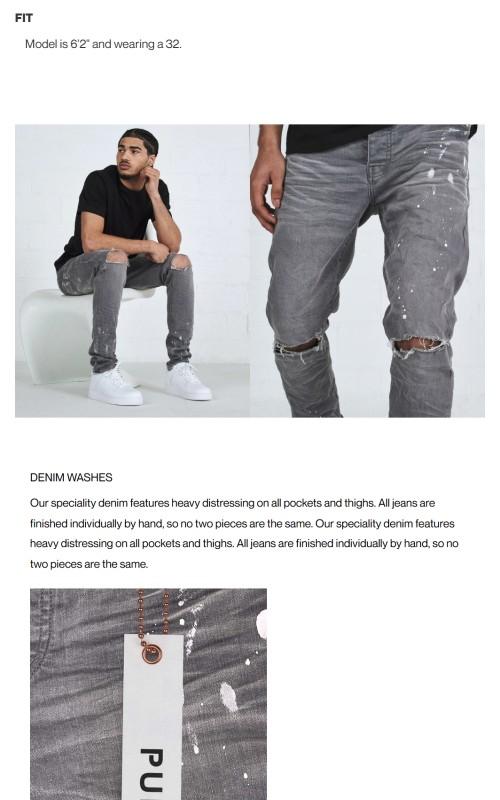 P001 Worn Grey Knee Slit