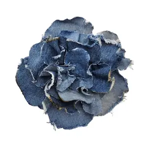 Denim Flower Bomb Brooch