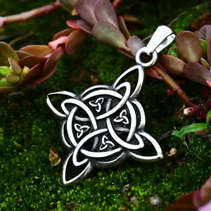 Wiitch's Day Necklace Nordic Viking Celtic Knot Stainless Steel Pendant Unisex Non-Fading Hypoallergenic Jewelry commemorative gift punk jewelry
