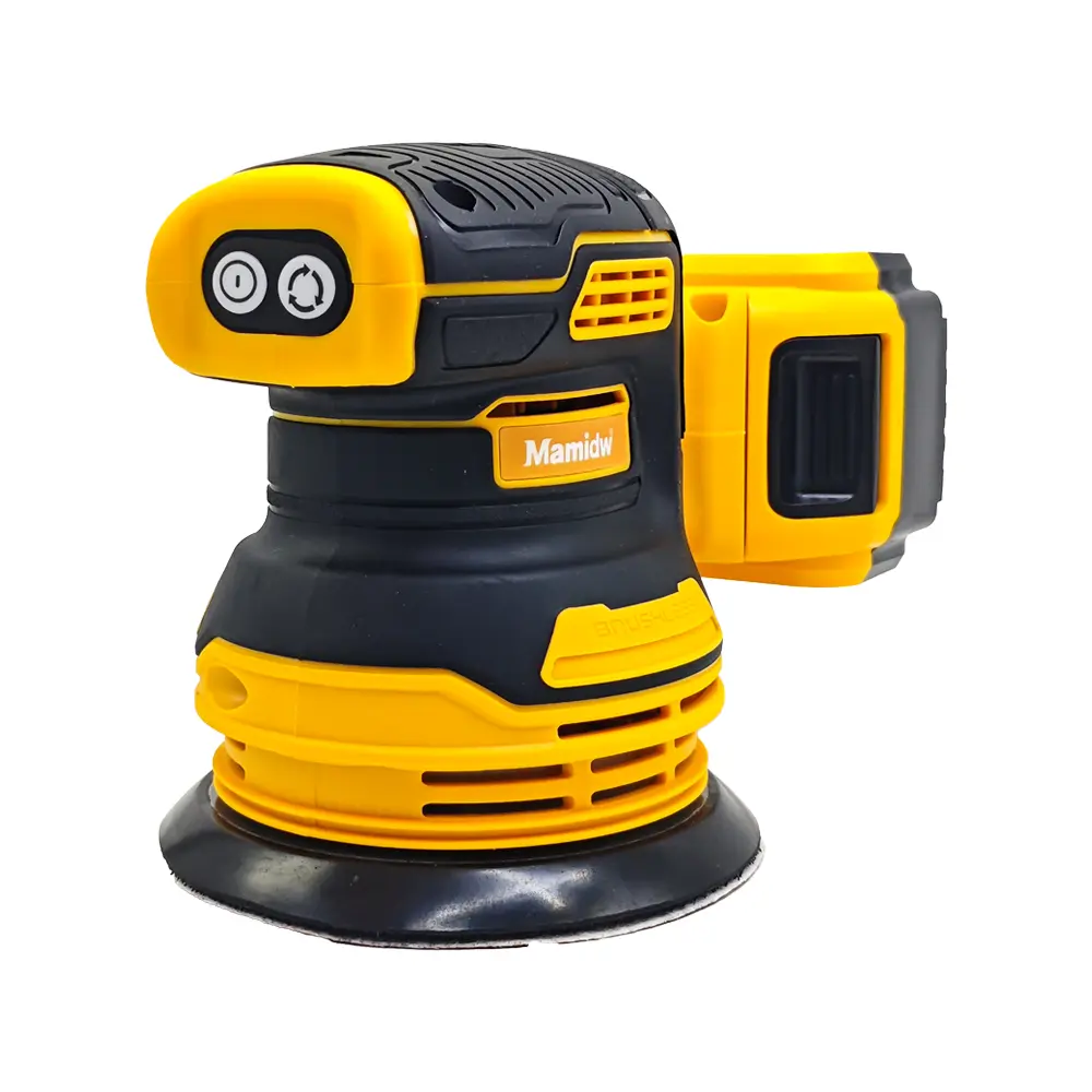 Brushless Orbital Sander (Tool Only) - Compatible with DEWALT 20V Battery, 8,000 to 11,000 OPM, Rubber Grip, Adhesive Type Quick Replacement Sanding Sheet, Dust Bag Included for Comfortable Sanding Efficiency on Wood/Metal/DIY