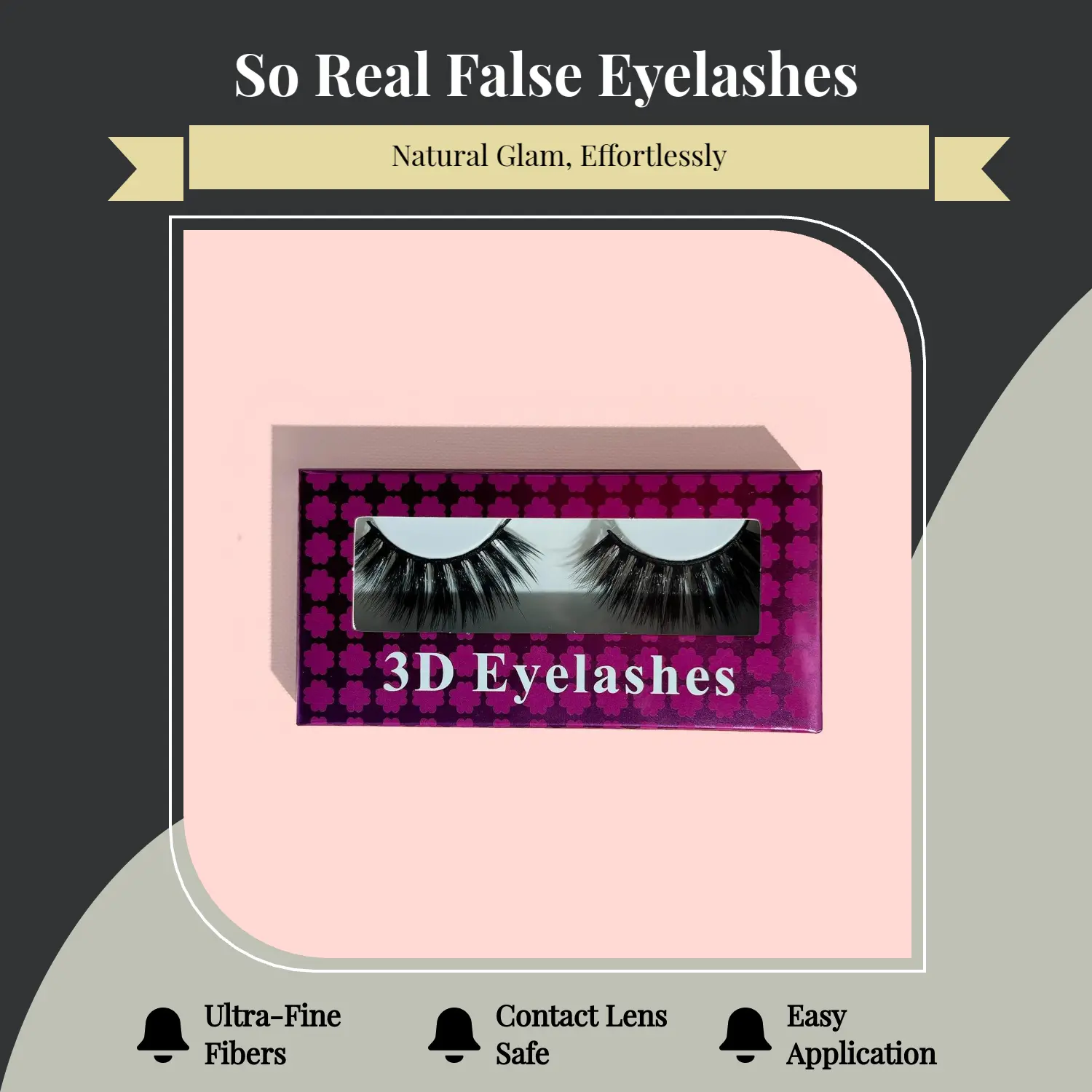 AFRIBYE Cosmetic Makeup False Eyelashes - 1 Pair Ultra-Fine Natural Wispy Lengthening Lashes with Tapered Curve, Lightweight, Gentle, Contact Lens Friendly for Night Out, No-Makeup Makeup Look, Polyester