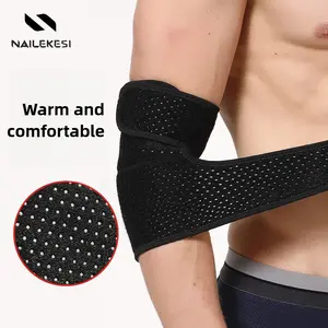 Unisex Sports Elbow Support - Breathable Compression Strap, Adjustable Joint Protection - Ideal for Fitness, Basketball, Bench Press (One Size Fits Most, Summer-Friendly)