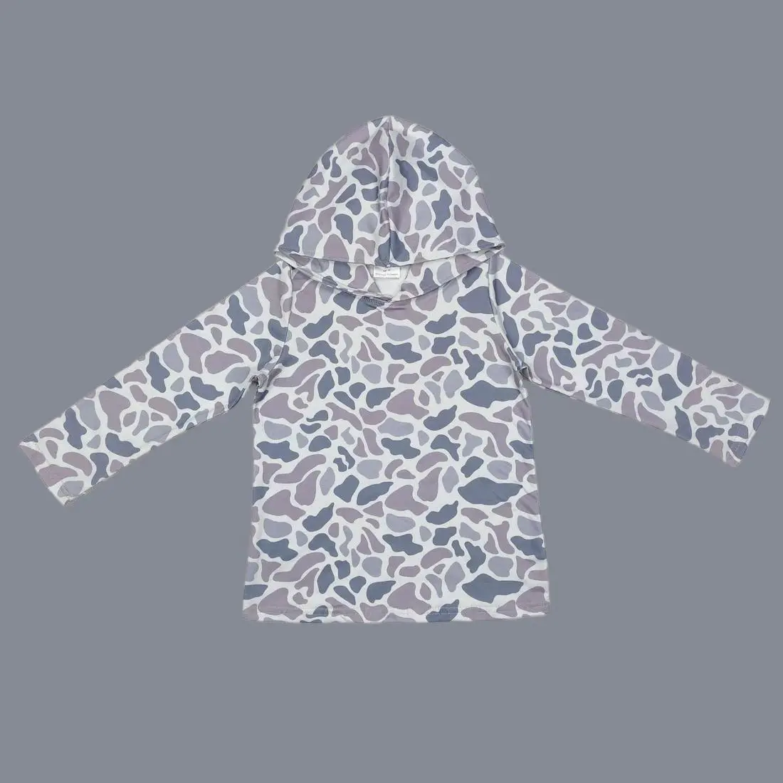 BT0922 grey camo long sleeve hoodie boys pullover boys top