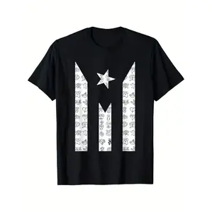 100% Cotton Golf Gift T-Shirt For Men and Women Puerto Rico Pride Flag T-Shirt For Men Featuring Taino Symbols In Soft Cotton With Comfortable Round Neck And Short Sleeve Design