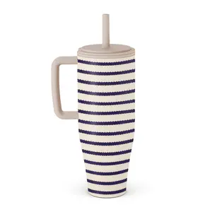 BURGA All Day Leakproof Tumbler 40oz/1.2L - Insulated Stainless Steel Travel Tumbler with Handle, Straw & Leakproof Lid