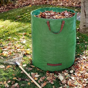 120 Litre Outdoor Garden Leaf Litter Collection Bag, Ideal for Lawn Swimming Pool Patio Laundry Waste Management, Durable Gardening Tool