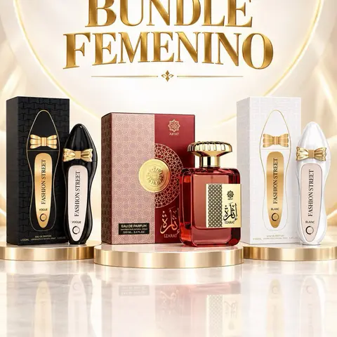Bundle Femenino 3pcs - Fashion Vogue + Fashion Blanc+ Izarat - 100ml Eau de Parfum