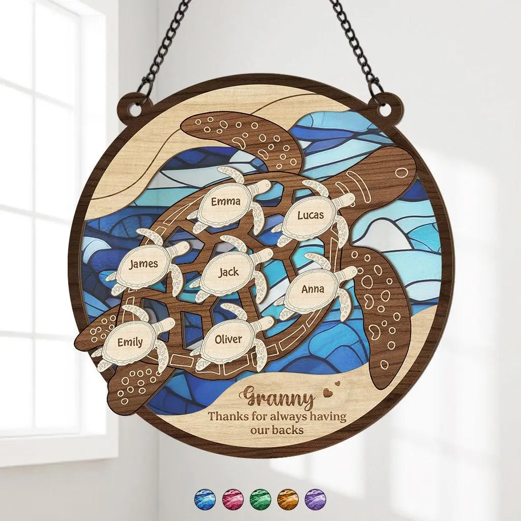 [Made in US] Personalised Turtle Suncatcher for Mum/Granny