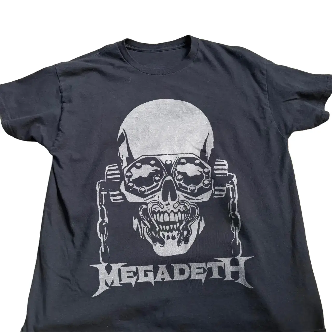 Megadeth Skull Logo T-shirt, Unisex Black Cotton T-shirt, Size S-5XL