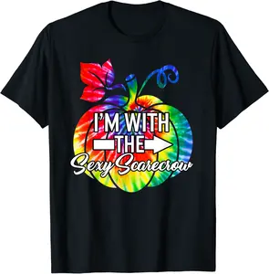 I'm With Sexy Scarecrow Couple Matching Halloween Costume Ti T-Shirt - Anabelleh Shop 92B09CL9764M