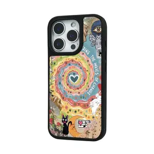 "Swirling Hearts" Phone Case—Compatible with iPhone 17/16/15/14/13 Pro/Plus/Pro Max. Features a unique and stylish oil-painting-style design, offering robust drop and shock protection. (iPhone 17/16 Pro Max Case)