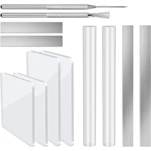 12 count Polymer Clay  Tools,  Roller for Polymer Clay,  Sheet Rectangle Shape, Clay Rolling Pin, Modeling Clay Carving Tools, Shaping  for Clay DIY, Earing Making,