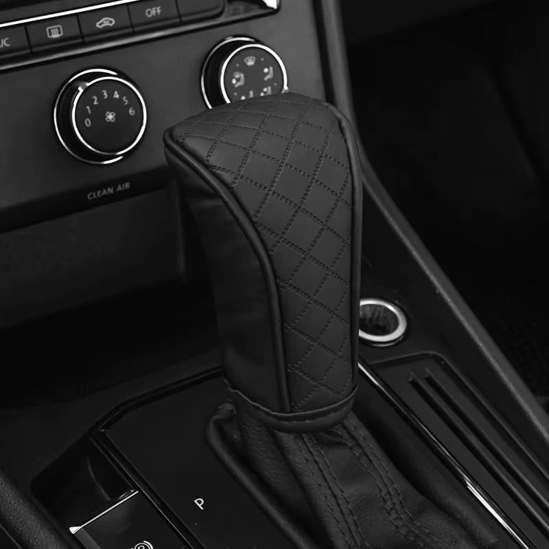 High Quality Car Shift Handle Cover PU Leather Anti-Slip Wear-Resistant Universal Car Automatic Gear Sheath Vehicle Decoration NONE