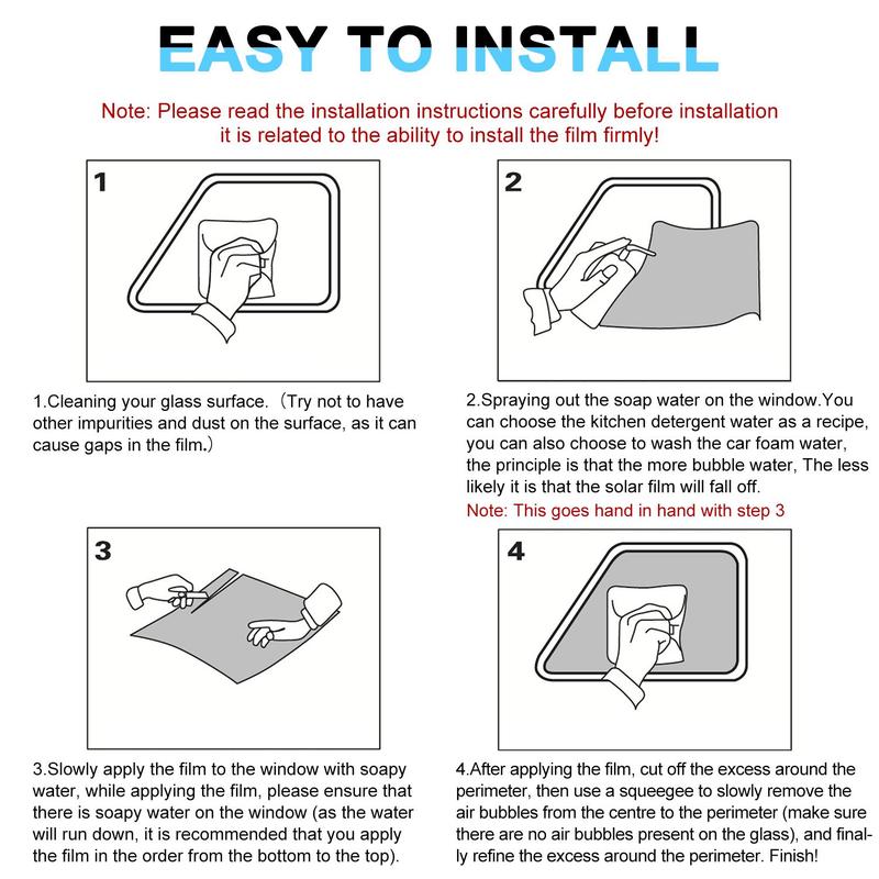 300/600CM Car Window Tint Film 1% 5% 15% 20% 25% 35% 50%VLT,Blocks UV/IR Rays, Heat & Glare - Scratch Resistance Car Window Film Roll Car Home Office Glass rear, Car Sun shade