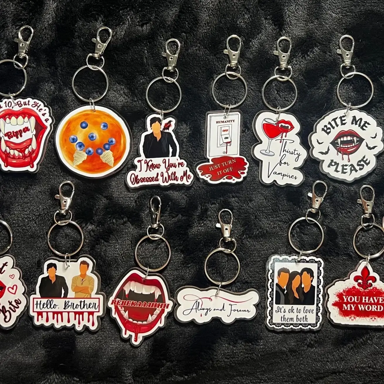 Vampire Diaries Inspired Keychains