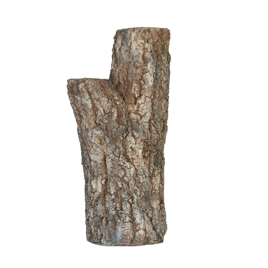 Faux Bois Wood Concrete Vase