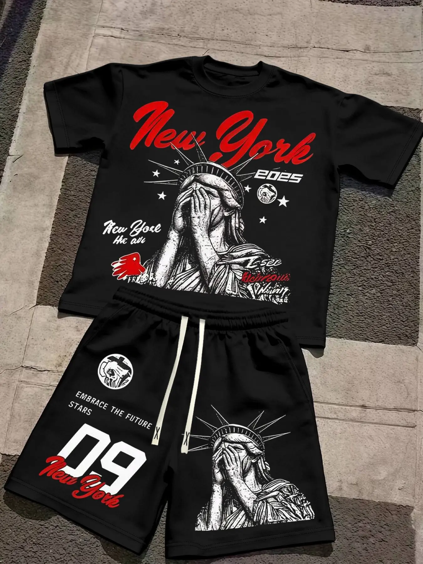 Men's Casual Short Sleeve Shorts Set Outfit, Comfortable Breathable Fabric, Summer Best Choice, Perfect Gift for Family and Friends